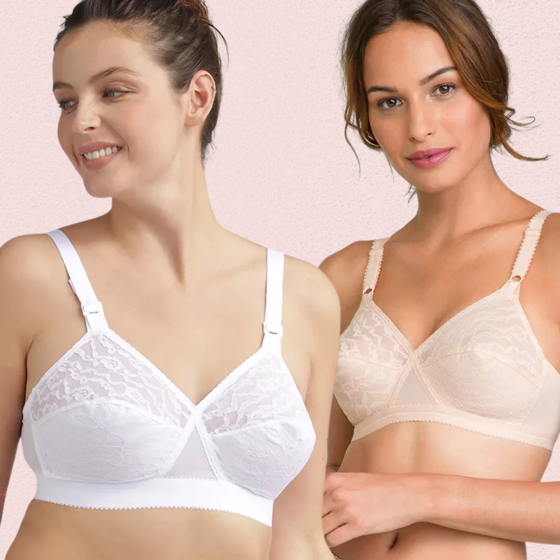 Non-Padded Non-Wired Cotton Bra β Pack of 2