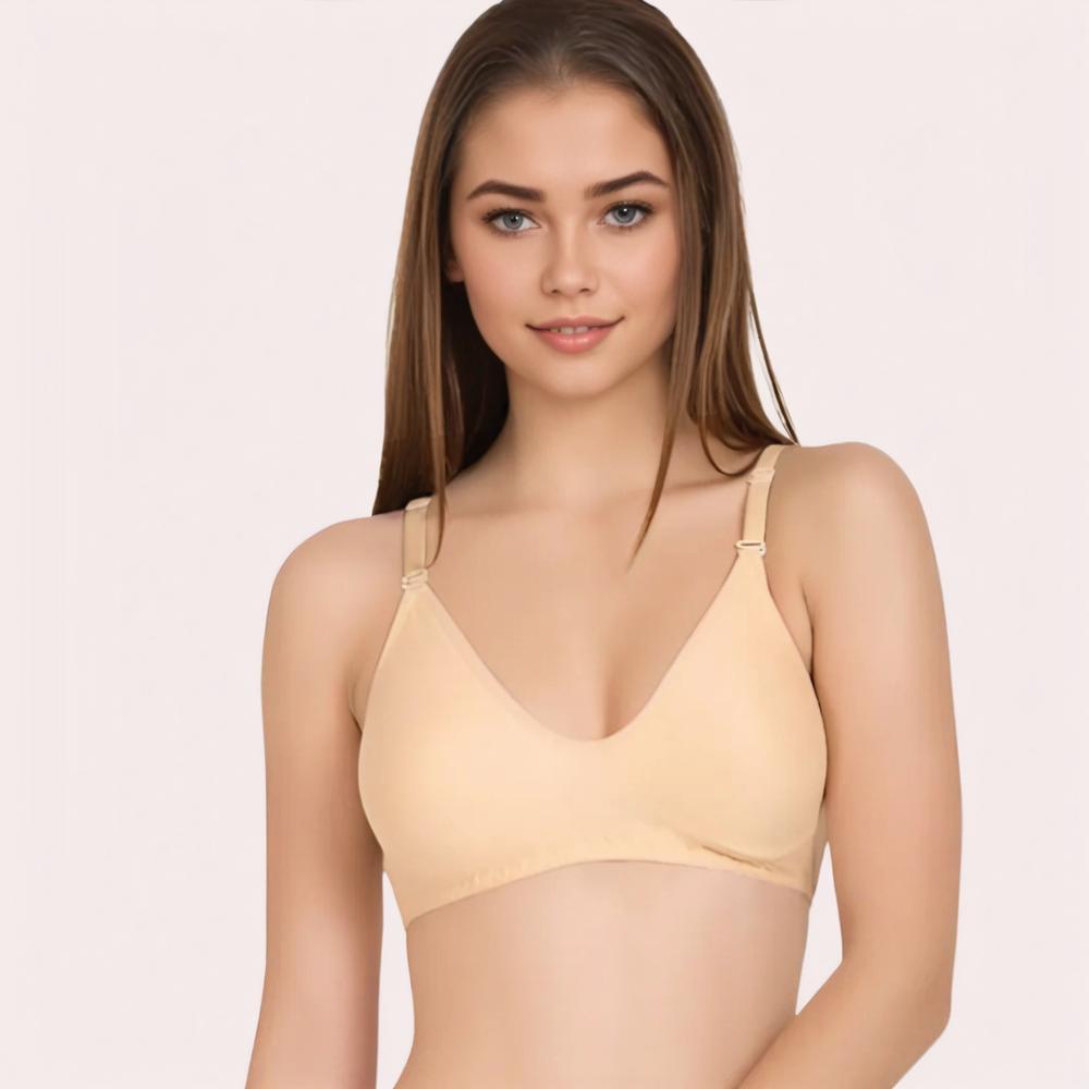 Vanilla Veil β Summer-Ready Beige Cotton Bra