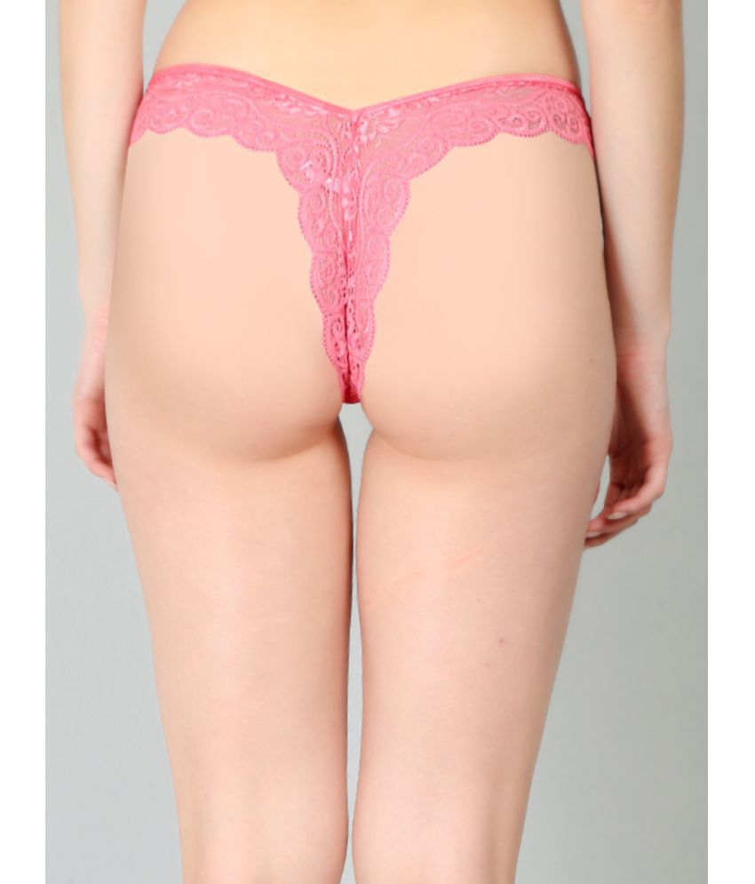 Pink Lace Design Women‰۪s Thongs ( Pack of 1 )