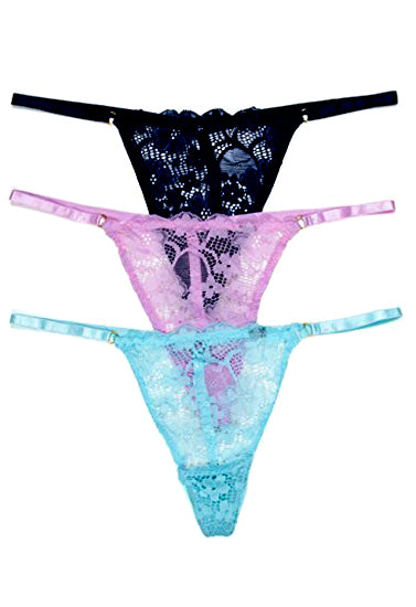3 Pack Womenâs G-String Lace Underwear