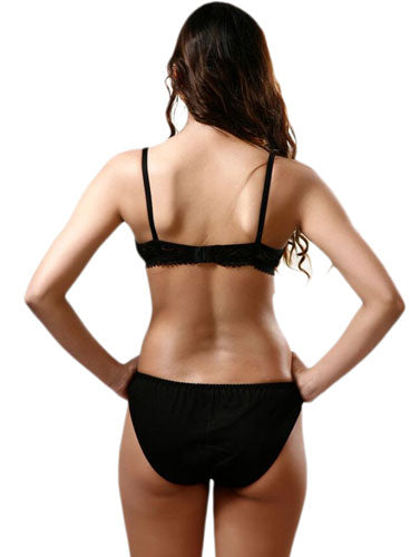 Women‰۪s Classic Smooth Black Bra And Panty Set