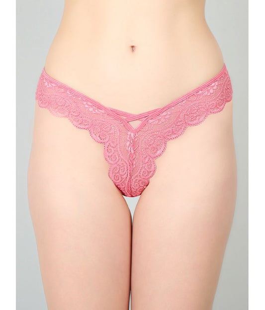Pink Lace Design Women‰۪s Thongs ( Pack of 1 )